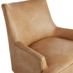 Honeybloom Colton Armchair Faux Leather Buff -Furniture Series Store honeybloom colton armchair faux leather buff 3