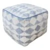Honeybloom Diana Blue & White Diamond Patterned Pouf 1 Honeybloom Diana Blue & White Diamond Patterned Pouf -Furniture Series Store honeybloom diana blue white diamond patterned pouf