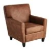 Honeybloom Dylan Brown Faux Leather Armchair -Furniture Series Store honeybloom dylan brown faux leather armchair