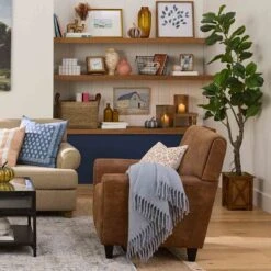 Honeybloom Dylan Brown Faux Leather Armchair -Furniture Series Store honeybloom dylan brown faux leather armchair 5