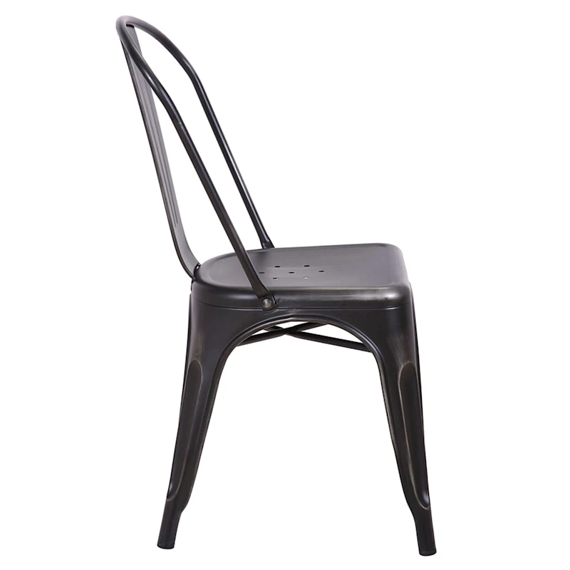 Honeybloom Idris Black Metal Dining Chair 5 Honeybloom Idris Black Metal Dining Chair - Image 3