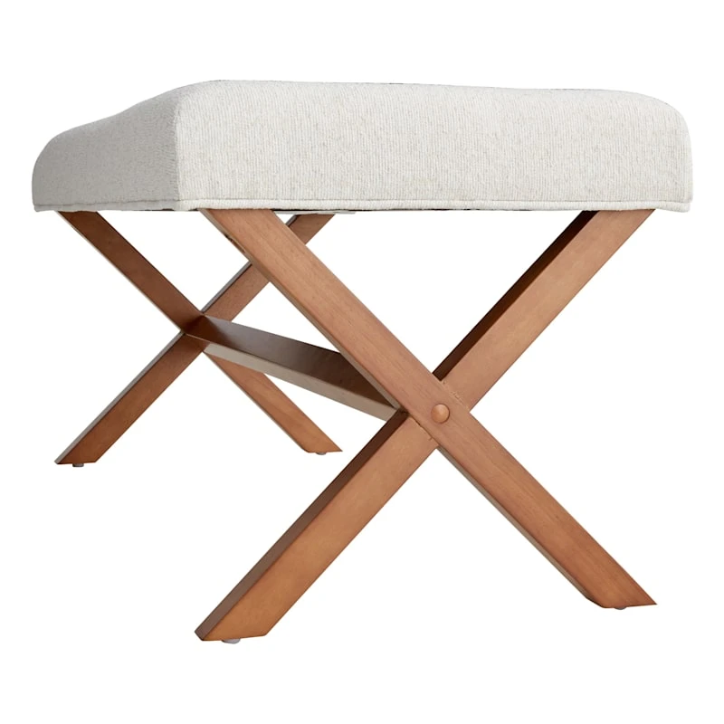 Honeybloom Jordan Chenille Bench, Ivory 5 Honeybloom Jordan Chenille Bench, Ivory - Image 3