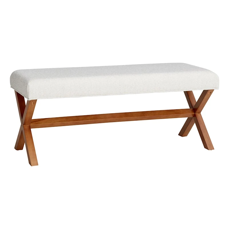 Honeybloom Jordan Chenille Bench, Ivory 3 Honeybloom Jordan Chenille Bench, Ivory