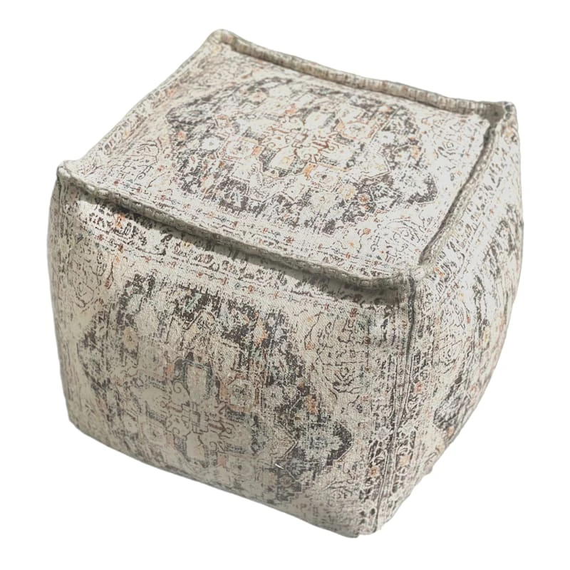 Honeybloom Persian Rug Printed Pouf 3 Honeybloom Persian Rug Printed Pouf