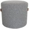 Honeybloom Rica Textured Pouf With Faux Leather Handles, Grey 2 Honeybloom Rica Textured Pouf With Faux Leather Handles, Grey -Furniture Series Store honeybloom rica textured pouf with faux leather handles grey