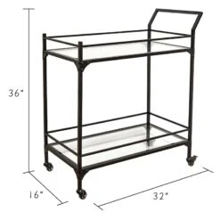 Honeybloom Sage Frost Bar Cart -Furniture Series Store honeybloom sage frost bar cart 3