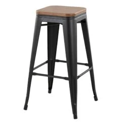 Honeybloom Westfield Barstool, Black -Furniture Series Store honeybloom westfield barstool black 2