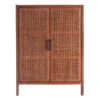 Honeybloom Wood Rattan Door Cabinet -Furniture Series Store honeybloom wood rattan door cabinet