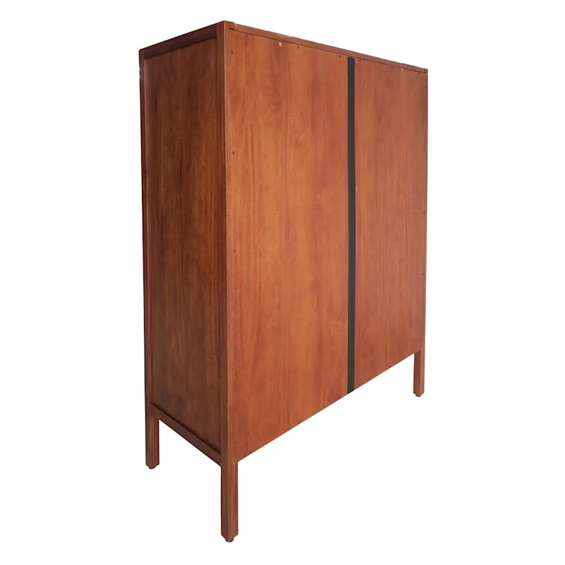 Honeybloom Wood Rattan Door Cabinet 5 Honeybloom Wood Rattan Door Cabinet - Image 3