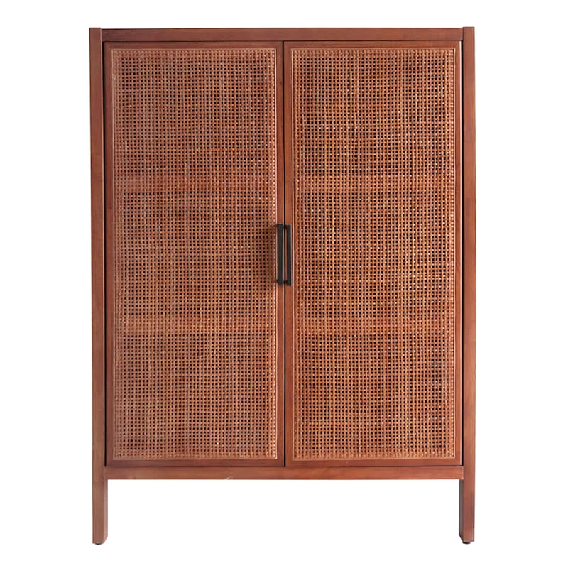 Honeybloom Wood Rattan Door Cabinet 3 Honeybloom Wood Rattan Door Cabinet