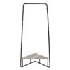 Jami Corner Black Garment Rack With Brown Shelf 1 Jami Corner Black Garment Rack With Brown Shelf -Furniture Series Store jami corner black garment rack with brown shelf