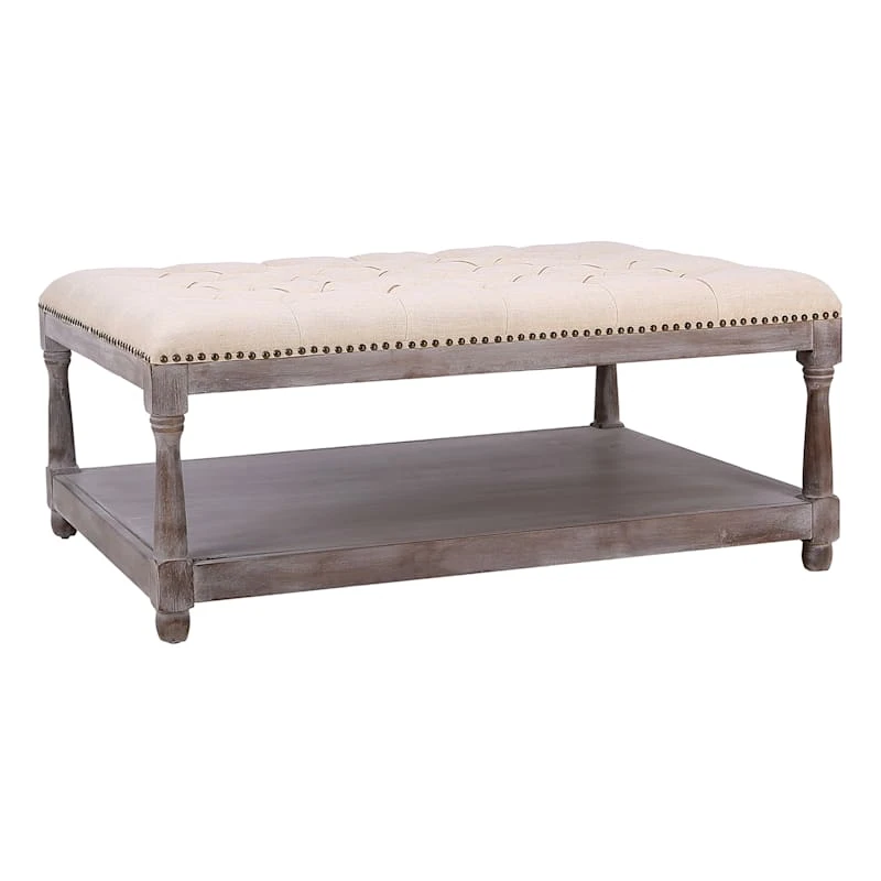 Jardan Tufted Ottoman Natural 3 Jardan Tufted Ottoman Natural