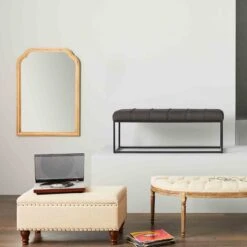 Jasmine Linen Storage Ottoman, Natural -Furniture Series Store jasmine linen storage ottoman natural 2