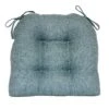 Jasper Textured Chair Pad/4 Tacks/Ties Blue -Furniture Series Store jasper textured chair pad 4 tacks ties blue