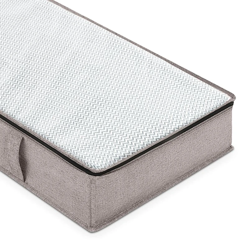 Jumbo Underbed Storage Bag, Black Herringbone 5 Jumbo Underbed Storage Bag, Black Herringbone - Image 3