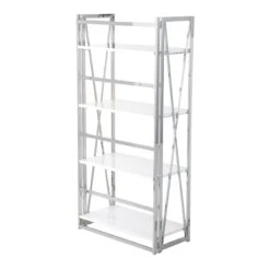 Laila Ali Astrid Chrome Bookshelf -Furniture Series Store laila ali astrid chrome bookshelf 2
