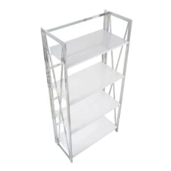Laila Ali Astrid Chrome Bookshelf -Furniture Series Store laila ali astrid chrome bookshelf 4