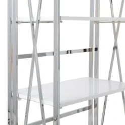 Laila Ali Astrid Chrome Bookshelf -Furniture Series Store laila ali astrid chrome bookshelf 5