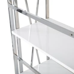 Laila Ali Astrid Chrome Bookshelf -Furniture Series Store laila ali astrid chrome bookshelf 6