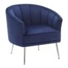 Laila Ali Avani Blue Velvet Accent Chair -Furniture Series Store laila ali avani blue velvet accent chair