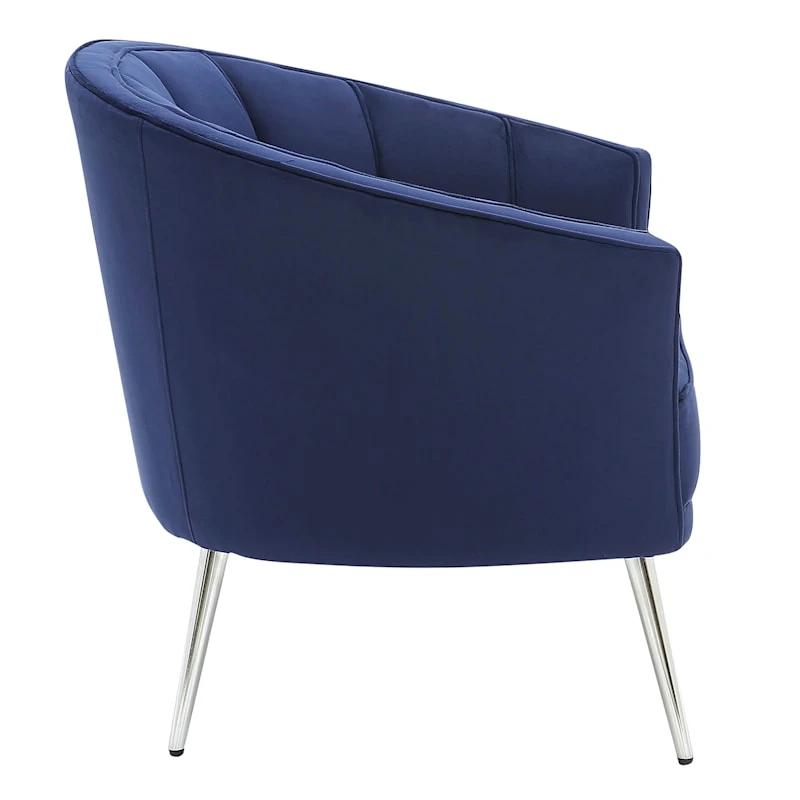 Laila Ali Avani Blue Velvet Accent Chair 5 Laila Ali Avani Blue Velvet Accent Chair - Image 3