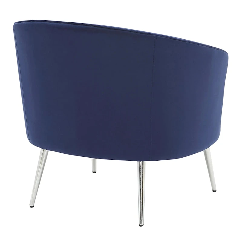 Laila Ali Avani Blue Velvet Accent Chair 7 Laila Ali Avani Blue Velvet Accent Chair - Image 5