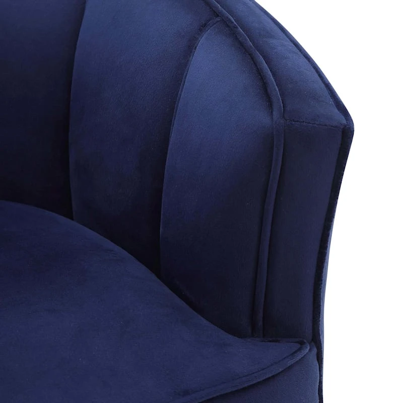 Laila Ali Avani Blue Velvet Accent Chair 9 Laila Ali Avani Blue Velvet Accent Chair - Image 7