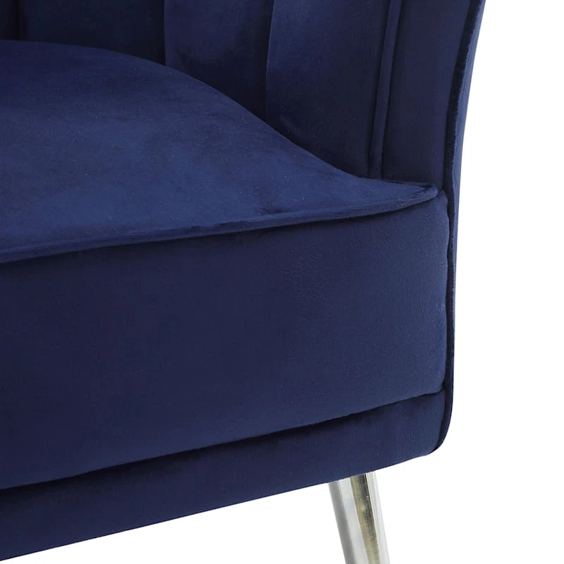 Laila Ali Avani Blue Velvet Accent Chair 10 Laila Ali Avani Blue Velvet Accent Chair - Image 8