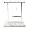 Laila Ali Chrome Jewelry Holder With Marbled Base, 10.5" 1 Laila Ali Chrome Jewelry Holder With Marbled Base, 10.5" -Furniture Series Store laila ali chrome jewelry holder with marbled base 10.5