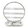 Laila Ali Chrome Jewelry Holder With Marbled Base, 8.5" -Furniture Series Store laila ali chrome jewelry holder with marbled base 8.5
