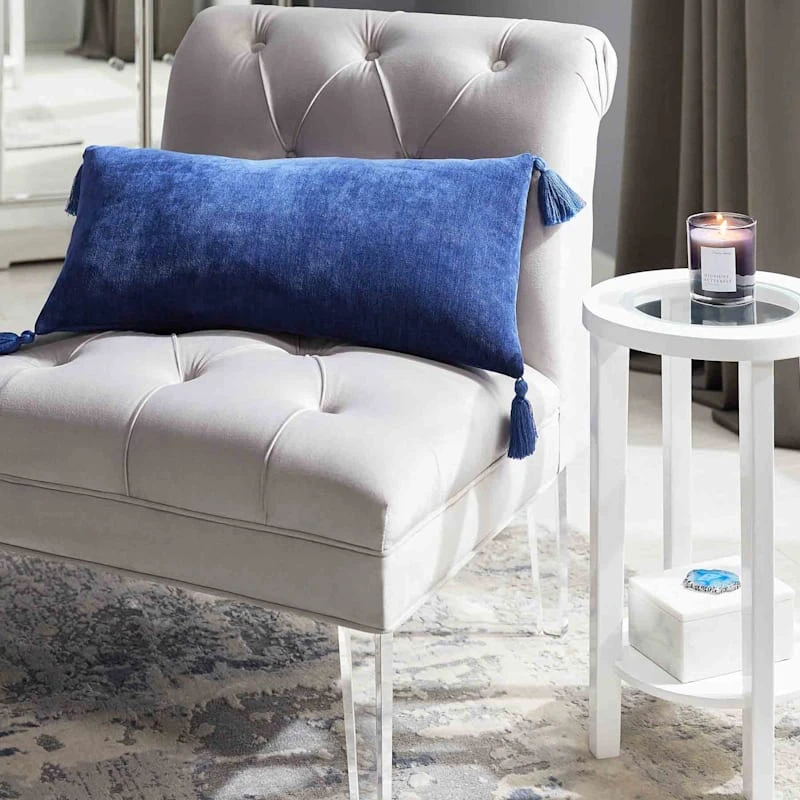 Laila Ali Grey Tufted Accent Chair With Clear Acrylic Legs 8 Laila Ali Grey Tufted Accent Chair With Clear Acrylic Legs - Image 6