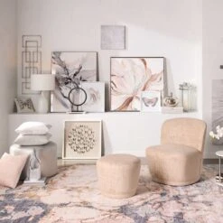 Laila Ali Sylvan Ottoman, Silver -Furniture Series Store laila ali sylvan ottoman silver 4