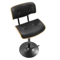 Lombardi Adjustable Faux Leather Barstool -Furniture Series Store lombardi adjustable faux leather barstool 5