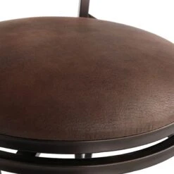 Marsol Brown Swivel Counter Stool With Faux Leather Seat -Furniture Series Store marsol brown swivel counter stool with faux leather seat 3
