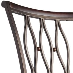 Marsol Brown Swivel Counter Stool With Faux Leather Seat -Furniture Series Store marsol brown swivel counter stool with faux leather seat 4