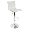 Master Faux Leather Adjustable Barstool, White -Furniture Series Store master faux leather adjustable barstool white