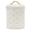 Matisse White & Gold Round Canister, Medium -Furniture Series Store matisse white gold round canister medium