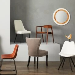 Mereen Ivory Upholstered Dining Chair -Furniture Series Store mereen ivory upholstered dining chair 3