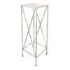 Metal Plant Stand With Wood Top Grey, Small -Furniture Series Store metal plant stand with wood top grey small