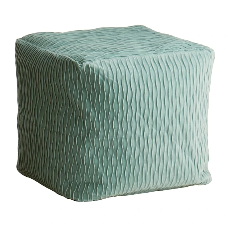 Mineral Blue Ripple Pouf 3 Mineral Blue Ripple Pouf