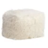 Mongolian Pouf, White -Furniture Series Store mongolian pouf white
