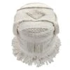 Nala Handwoven Fringe Round Pouf -Furniture Series Store nala handwoven fringe round pouf