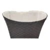 Non Woven Oval Bottom Basket With Liner, Grey 2 Non Woven Oval Bottom Basket With Liner, Grey -Furniture Series Store non woven oval bottom basket with liner grey