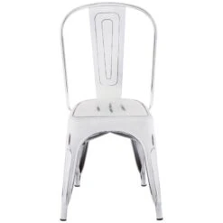 Oregon Vintage White Metal Dining Chair -Furniture Series Store oregon vintage white metal dining chair 2