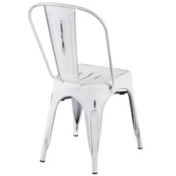 Oregon Vintage White Metal Dining Chair -Furniture Series Store oregon vintage white metal dining chair 3