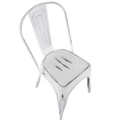 Oregon Vintage White Metal Dining Chair -Furniture Series Store oregon vintage white metal dining chair 5