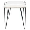 Pedra Black & White Vanity Stool -Furniture Series Store pedra black white vanity stool