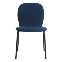 Preston Stackable Dining Chair, Navy Blue -Furniture Series Store preston stackable dining chair navy blue 2
