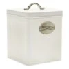 Preston White & Silver Canister, Medium 2 Preston White & Silver Canister, Medium -Furniture Series Store preston white silver canister medium