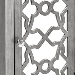 Providence 1-Door Mirrored Silver Cabinet -Furniture Series Store providence 1 door mirrored silver cabinet 3